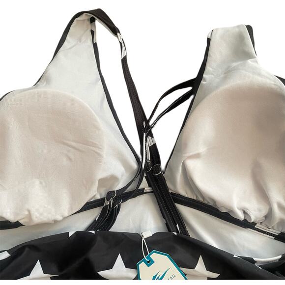 You Di An Women's One Piece Front Cross Backless Bathing Suit Size 2XL NWT - Picture 4 of 5